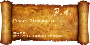 Podek Alexandra névjegykártya